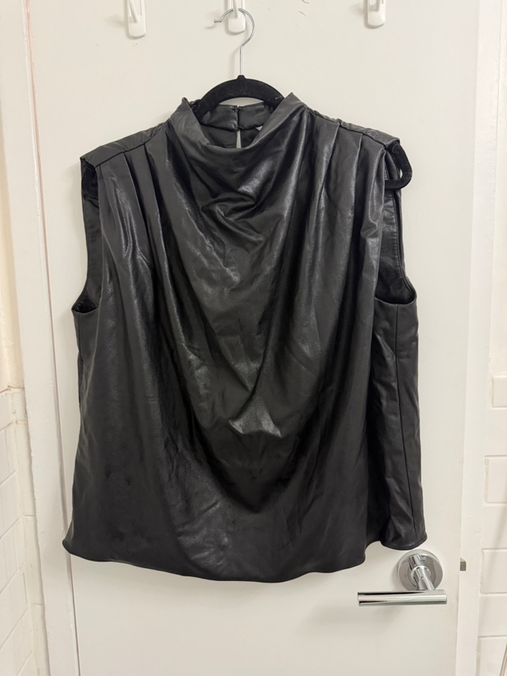 Amanda Uprichard Sleeveless Fabienne Top - Black - Size Large